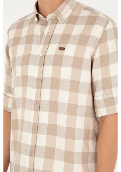 Erkek Taş Gömlek Desenli 50288856-VR049