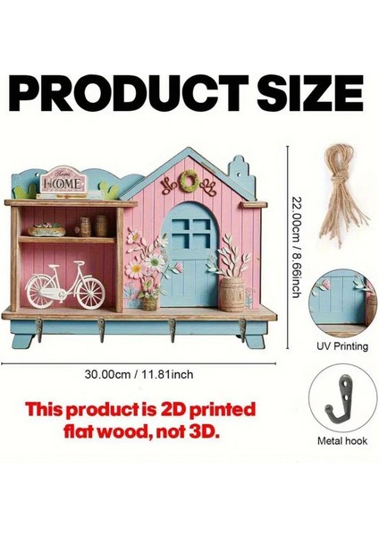 Klasik D Düz - [2d Düz] Şık 2d Düz Baskılı Ahşap Anahtar Tutucu fiyatları