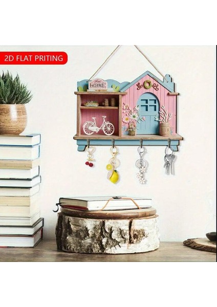 Klasik D Düz - [2d Düz] Şık 2d Düz Baskılı Ahşap Anahtar Tutucu fırsatları