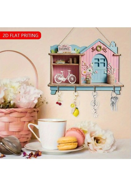 Klasik D Düz - [2d Düz] Şık 2d Düz Baskılı Ahşap Anahtar Tutucu indirimleri