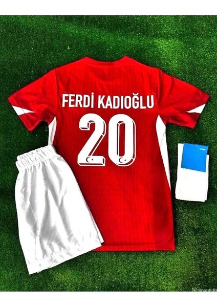 Ferdi Kadıoğlu Türkiye Milli Takımı Euro 2024 Çocuk Deplasman Forması 4'lü Set
