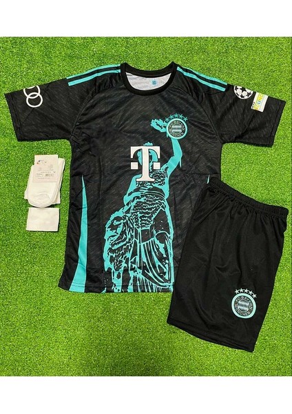 B.a.y.e.r.n M.ü.n.i.h 2024/25 Yeni Sezon Harry Kane Özel Konsept Çocuk Forması 4'lü Set modelleri
