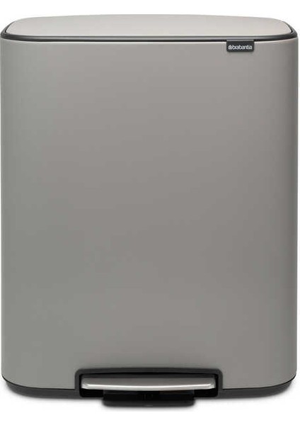 Bo Mıneral Concrete Grey Pedallı Çöp Kutusu 60L modelleri