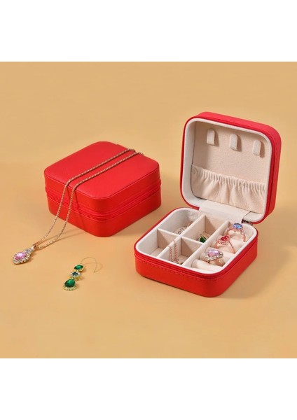 Taşınabilir Çok Bölmeli Takı ve Aksesuar Düzenleyici - Seyahat Dostu Şık Kutucuk