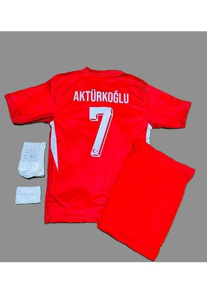 Kerem Aktürkoğlu Türkiye Milli Takımı Euro 2024 Çocuk Deplasman Forması 4'lü Set
