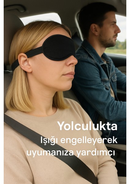2'li Işığı Geçirmez Yumuşak Rahat Uyku Bandı Uyku Gözlüğü Araba Ev Ofis Spa Meditasyon Göz Bandı fırsatları
