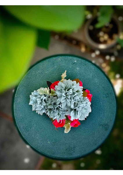 -Seramik Saksıda Yapay Çiçek Aranjmanı Salon Ofis Hediye fiyatları