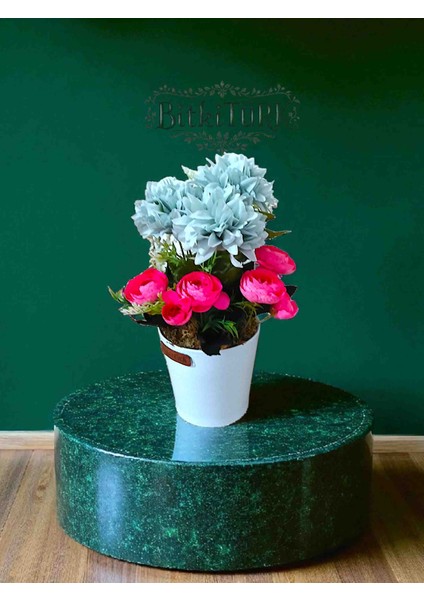 -Seramik Saksıda Yapay Çiçek Aranjmanı Salon Ofis Hediye fırsatları