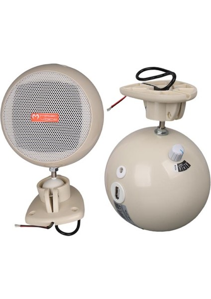 Magicvoice Mv-12 7.5 cm 20 Watt Komütatörlü Hat Trafolu Krem Beyazı Sütun Sarkık Hoparlör (2'li Takım)