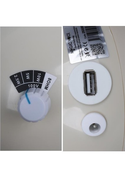 Magicvoice Mv-12 7.5 cm 20 Watt Komütatörlü Hat Trafolu Krem Beyazı Sütun Sarkık Hoparlör (2'li Takım) fırsatları