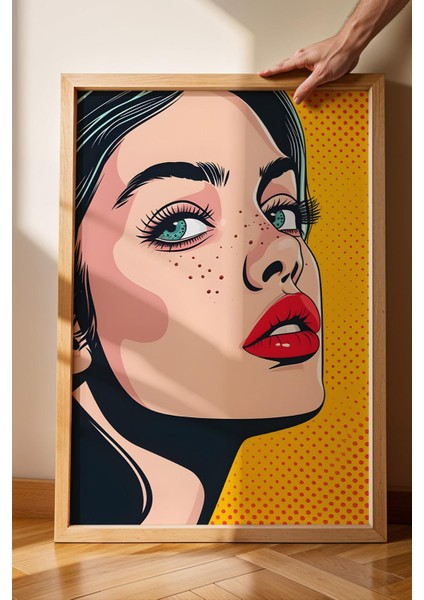 Pop Art Kadın Portresi Çerçeveli Tablo - Pop Art Poster Tablo fiyatları