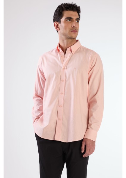 Somon Erkek Regular Fit Brent Düğmeli Yaka Uzun Kol Gömlek fiyatları