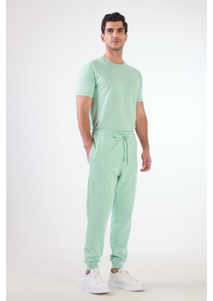Mint Yeşili Bağcıklı Erkek Regular Fit Eşofman Altı modelleri