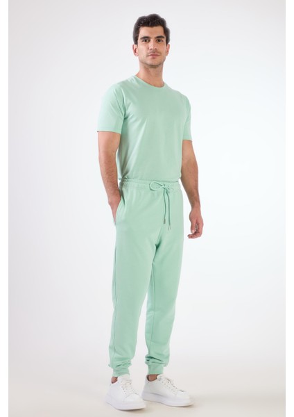 Mint Yeşili Bağcıklı Erkek Regular Fit Eşofman Altı indirimleri