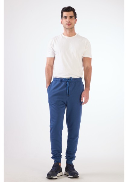 Açık Lacivert Bağcıklı Erkek Regular Fit Eşofman Altı modelleri