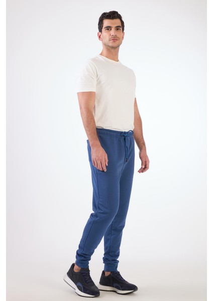 Açık Lacivert Bağcıklı Erkek Regular Fit Eşofman Altı fırsatları