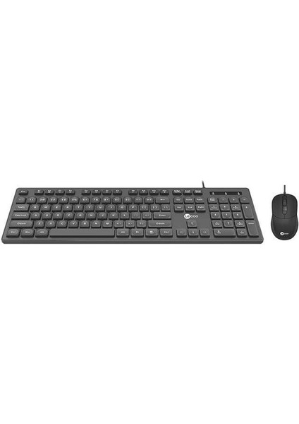 Lenovo Lecoo CM102 USB Kablolu Q Klavye - Mouse Set Siyah