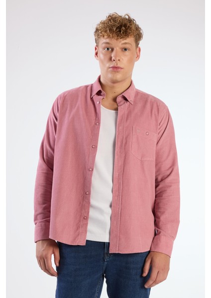 Pudra Fitilli Erkek Gömlek - Regular Fıt fırsatları