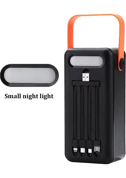 Güneş Enerjili 80.000 Mah Powerbank Kamp Ledli Işıklı Powerbank Kendinden Kablolu Solar