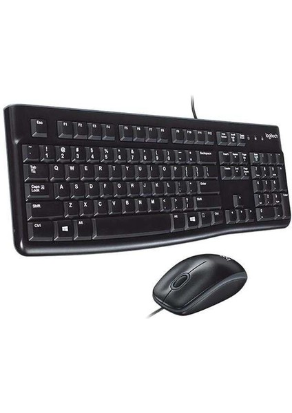 Logitech MK120 USB Q Siyah Kablolu Klavye + Mouse Set