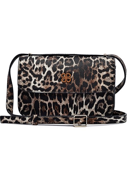 Kadın Leopar Uzun Askılı Desenli Çapraz Çanta 25ABD243526