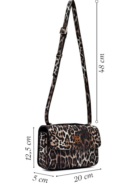 Kadın Leopar Uzun Askılı Desenli Çapraz Çanta 25ABD243526 fiyatları