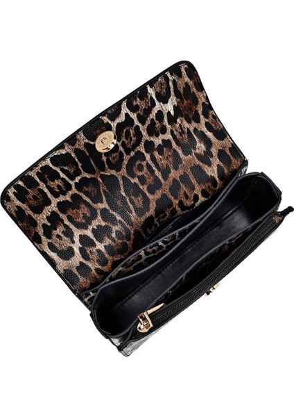 Kadın Leopar Uzun Askılı Desenli Çapraz Çanta 25ABD243526