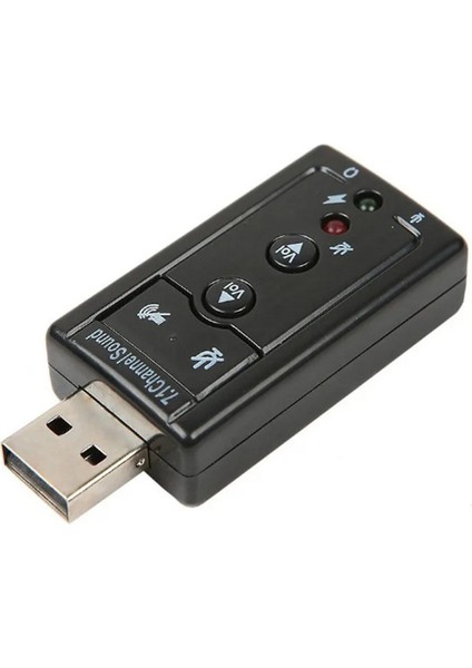7.1 USB Stereo Ses Adaptörü , Harici Ses Kartı, Pc ve Dizüstü Bilgisayar Için 3D USB Ses Adaptörü,