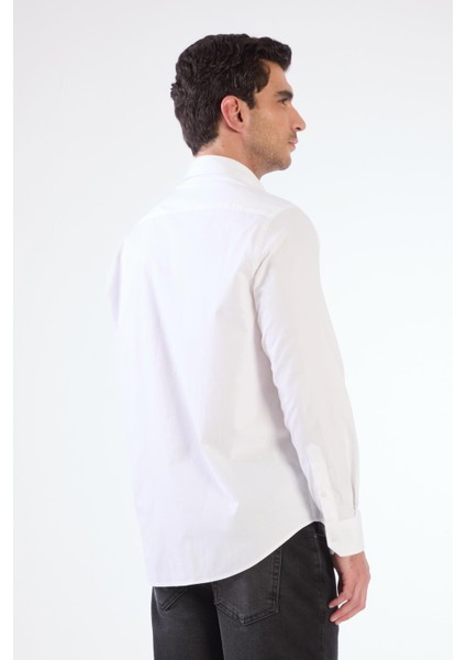 Beyaz Oxford Regular Fit Erkek Gömlek modelleri