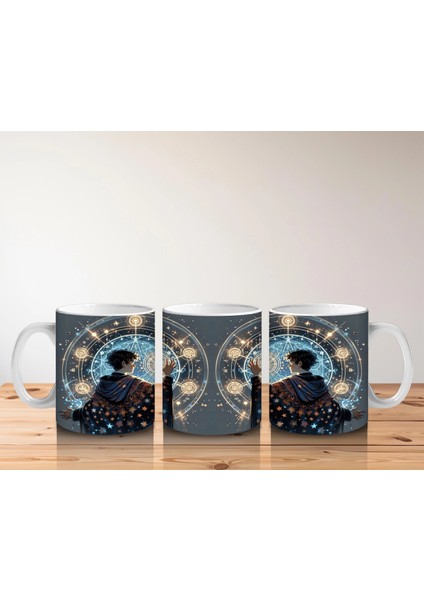 Işıklı Pencereden Bakan Cadı Kız Figürlü Mistik Cadılar Bayramı Baskılı Kupa Bardak indirimleri