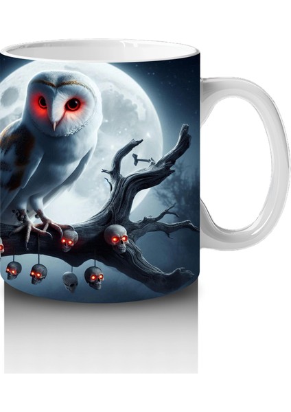 Ay Işığında Sırt Sırta Vampir Kadınlar Figürlü Gotik Cadılar Bayramı Baskılı Kupa Bardak fırsatları