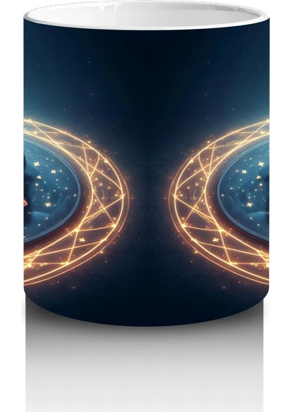 Sihirli Şapkalı Kedi Figürlü Işıltılı Halloween Baskılı Kupa modelleri