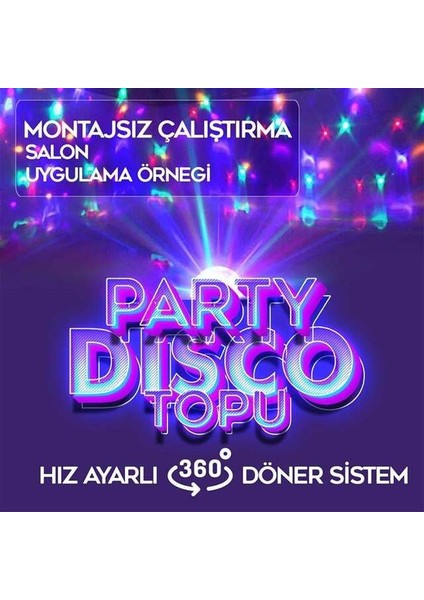 Ledx GM-0803B Sihirli LED Dönen Disko Topu Hoparlör Kablosuz Usb/mp3/bluetooth Kumandalı 360 Derece fırsatları