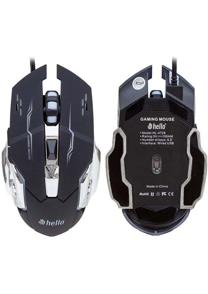 Hello HL-4728 Kablolu Oyuncu Gaming Mouse fiyatları