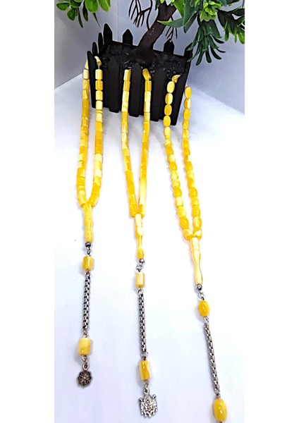 Mis Kokulu Beyrut Damla Kehribar 3'lü Tesbih Seti-Hediyelik Aksesuar Tesbih Seti