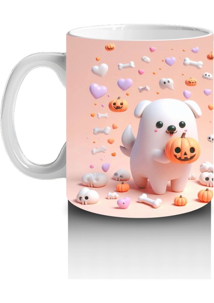 Pamuk Şekerli Sevimli Cadı Figürlü Çocuklara Özel Cadılar Bayramı Baskılı Kupa fiyatları