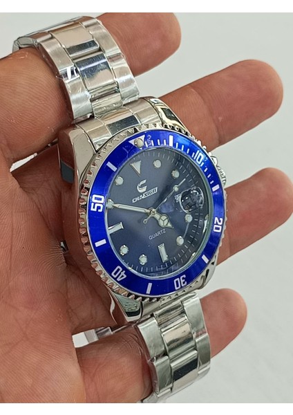 Çelik kordonlu, Rolex modeli, takvim göstergeli, su geçirmez, 2 yıl garantili Erkek Kol Saati modelleri