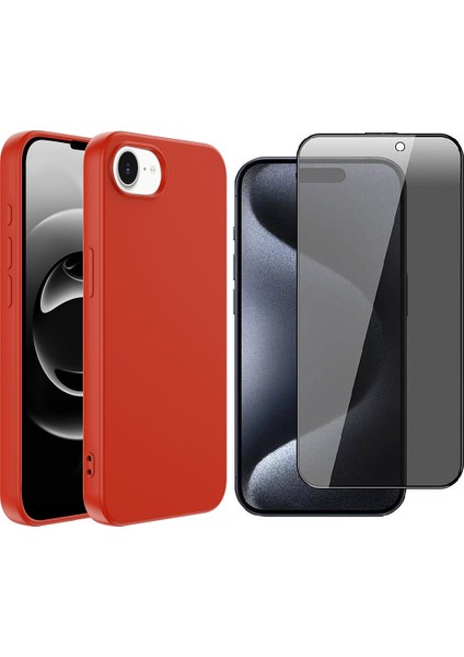 iPhone 16E Uyumlu Vendas Mara Lansman Kapak + Hayalet Ekran Koruyucu