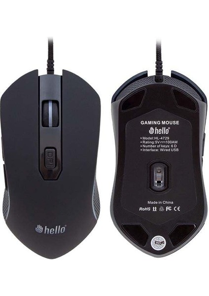 Hello HL-4729 Kablolu Oyuncu Gaming Mouse fiyatları