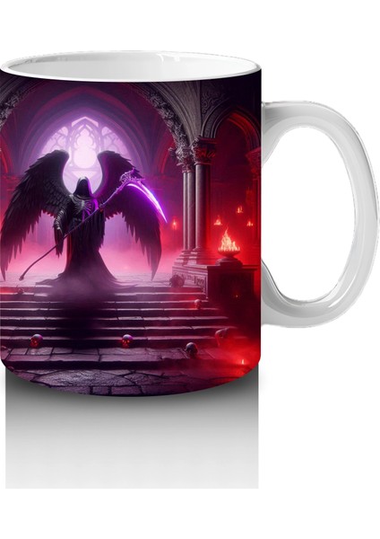 Kırmızı Işıklar Altında Karanlık Vampir Figürlü Cadılar Bayramı Baskılı Kupa Bardak fırsatları
