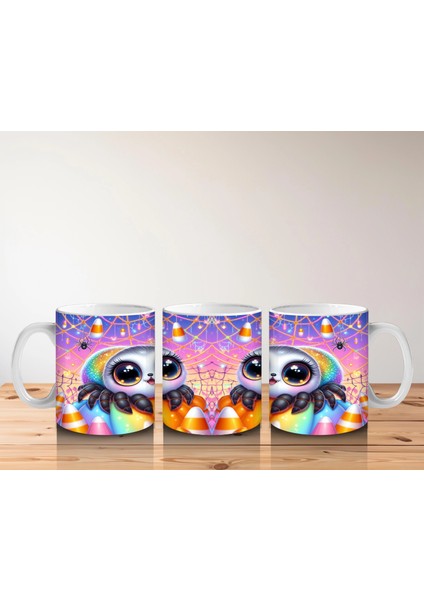 Tatlı Hayalet ve Balkabağı Figürlü Renkli Cadılar Bayramı Baskılı Kupa indirimleri