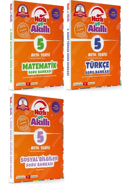 Tammat 5. Sınıf Matematik + Türkçe + Sosyal Bilgiler Hızlı ve Akıllı Soru Bankası Seti 3 Kitap