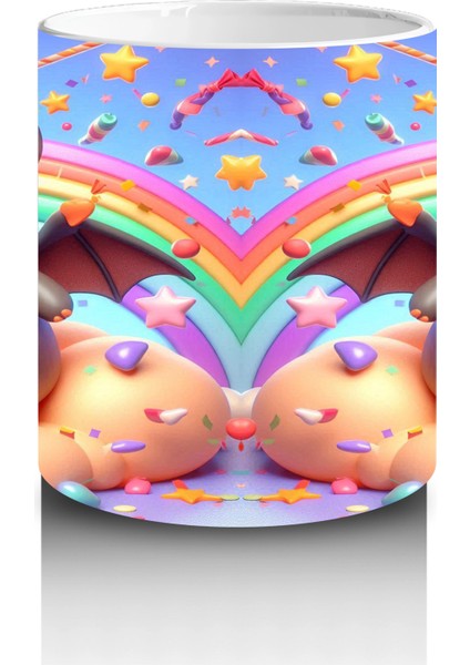 Bal Kabağı Giyimli Sevimli Canavar Figürlü Renkli Cadılar Bayramı Baskılı Kupa Bardak modelleri