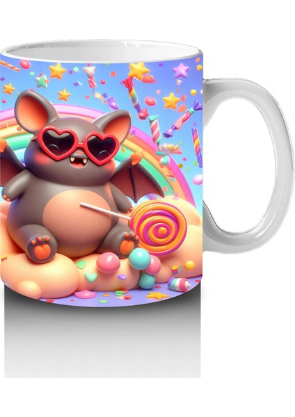 Bal Kabağı Giyimli Sevimli Canavar Figürlü Renkli Cadılar Bayramı Baskılı Kupa Bardak fırsatları