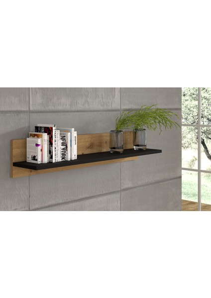 Dekoratif 1 Adet Atlantik Çam Siyah Çerçevelik, Duvar Rafı, Baharatlık, Montessori Raf 1 Decorative Frame, Wall Shelf, Spice Rack, 1 Piecemontessori Shelf1