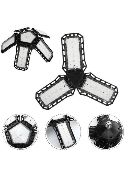 Ledx Ayarlanabilir Açılı 3 Kanatlı 72 Smd Ledli Galaxy Projektör Işığı 40W 4400 Lumen E27 32CM