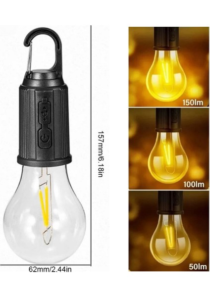 Büro Ev Ofis Kamp Keyfi Için Şarjlı 3mod LED Asma Kancalı Dış Cephe Lambası modelleri