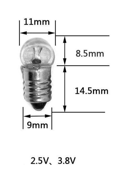 Mini Fener Ampul 1.5V Vidalı 50'li Paket fiyatları