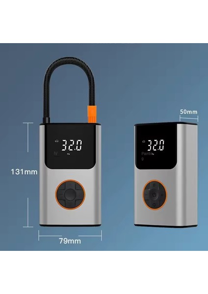 4000 Mah Şarjlı Taşınabilir Araba Lastik Hava Top Şişirme Pompası LED Işıklı Dijital Hava Kompresörü fiyatları