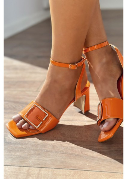 Rossy Rugan Toka Detaylı Topuklu Ayakkabı Turuncu fiyatları